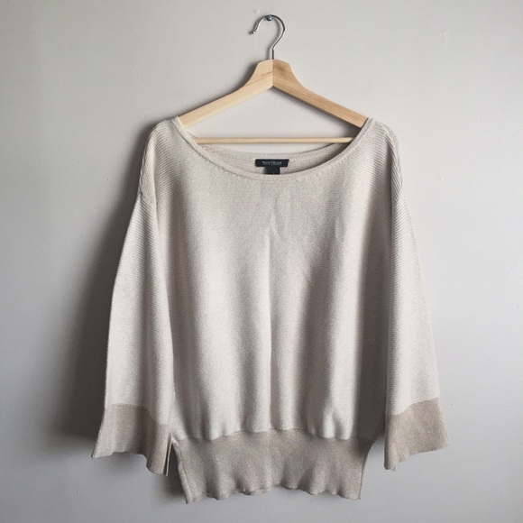 NWT White HOuse BLack Market whbm boutique louchy long sleeve top shirt sweater
